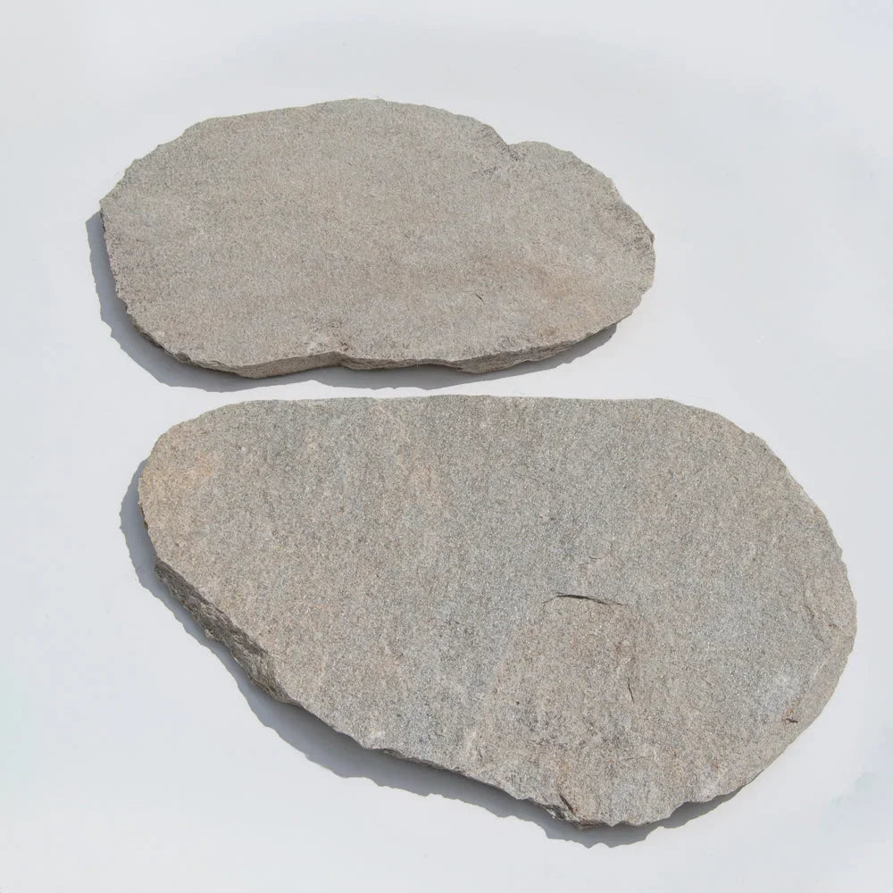 Oval trædesten Grå