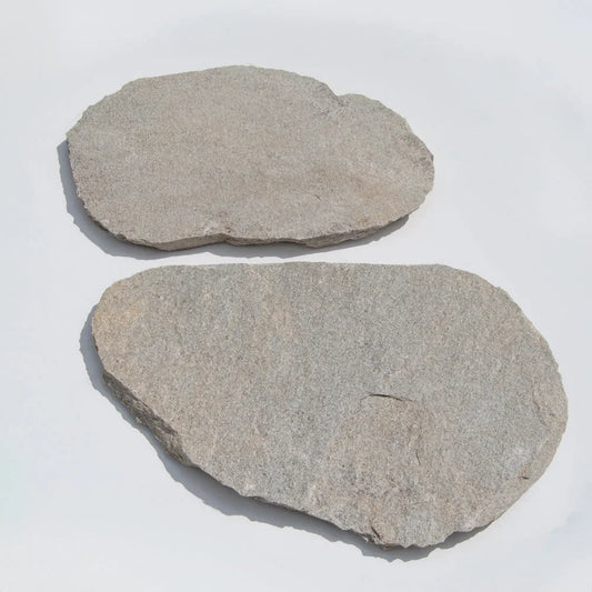 Oval trædesten Grå
