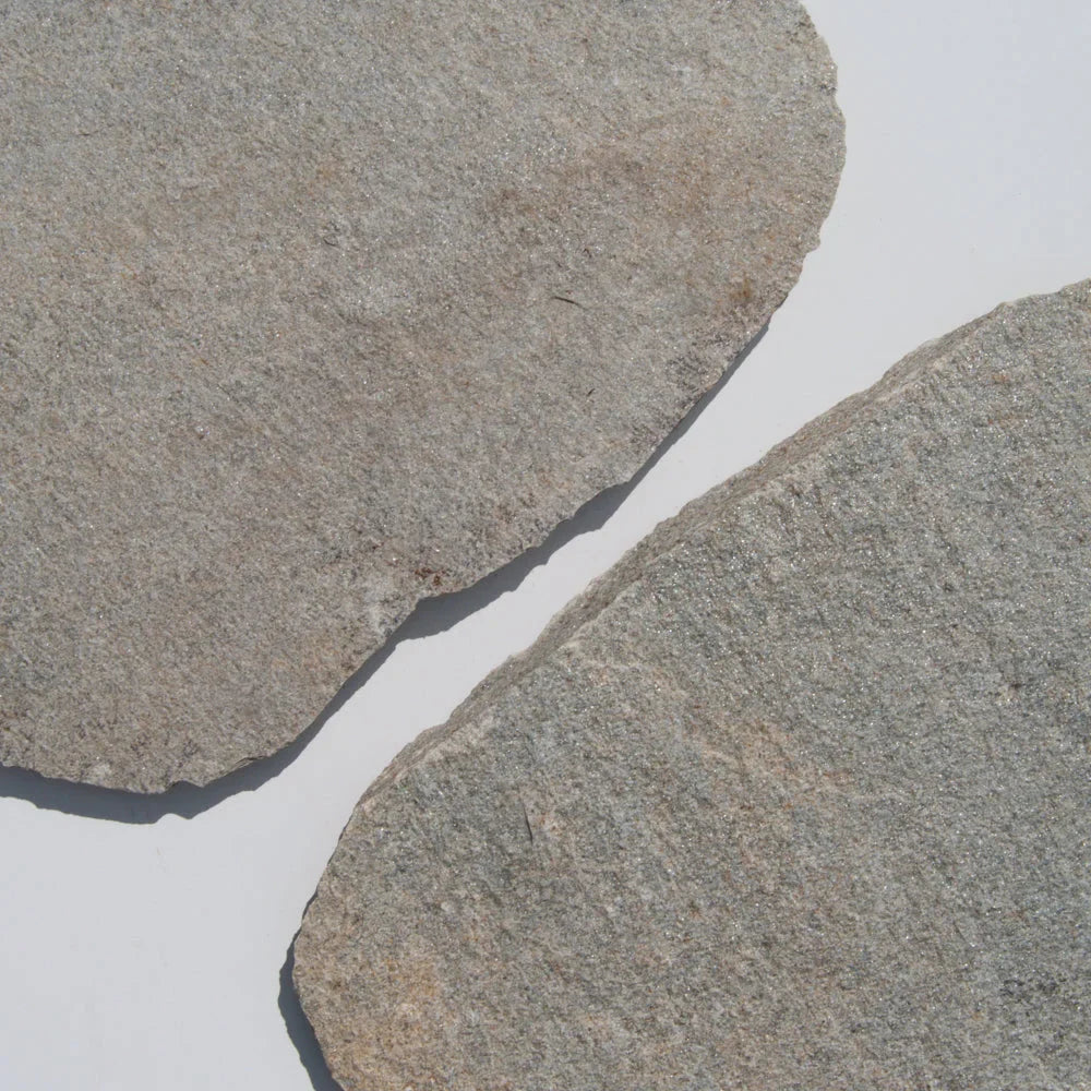 Oval trædesten Grå