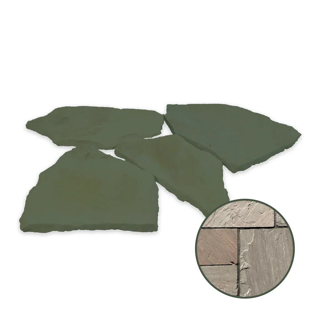 Sandsten brudfliser Mahogni